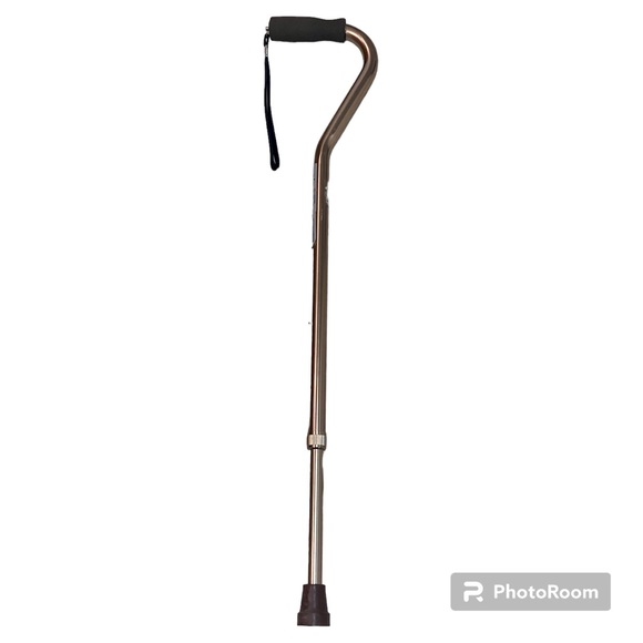 Midline Off Set Handle Bronze Aluminum Adjustable Cane Supports 250Lbs. - Picture 1 of 8